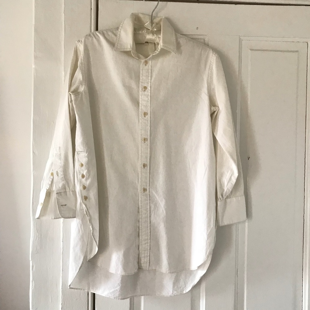Madewell textured button down with side buttons XS
